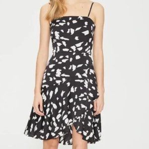 Cooper St Women's Size 6 Black White Wildcat Faux Wrap Dress